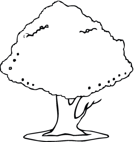 Big Cherry Tree Coloring Page